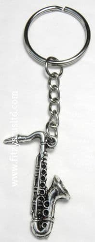 Saxophone Metal Key Ring Sax Musician Keyring Jazz Gift Souvenir