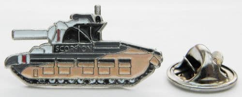 Scorpion Tank Lapel Tie Pin Badge Desert Rats Military Army WW11 Reconnaissance