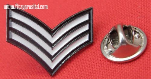 Sergeant Stripes Lapel Hat Tie Pin Badge Army Police RAF Navy MP Souvenir Brooch