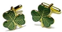 Shamrock Cuff Links Cufflinks Symbol of Ireland Eire Gaelic Irish
