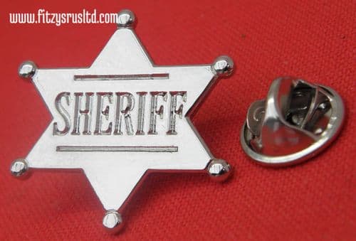 Sheriff Lapel Hat Cap Tie Pin Badge Cowboy Country Western Gift Souvenir Brooch