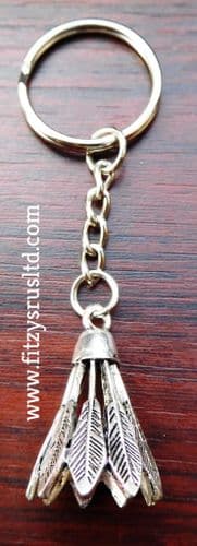 Shuttlecock Metal Keyring Key Ring Badmington Gift bird birdie shuttle Souvenir