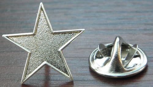 Silver Colour Star polygon Lapel Hat Cap Tie Pin Badge Pentagram Pentacle Mullet molet Brooch
