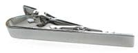 Silver Tie Bar Fix Clip Metal Clasp Plain