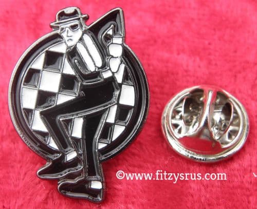 Ska Man Mod Lapel Hat Cap Tie Pin Badge Reggae Two Tone Mods Brooch