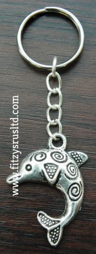 Small Dolphin Fish Metal Key Ring Gift Souvenir Keyring