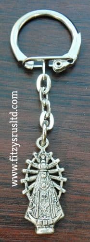 Small Infant of Prague Keyring Metal Key Ring Holy Religious Jesus Gift