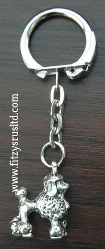 Small Poodle Dog Metal Keyring Key Ring Caniche Barbone Gift Souvenir