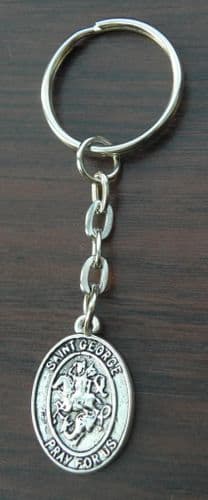 St George Key Ring Catholic Keyring Georgios of Lydda Saint εώργιος Georgius