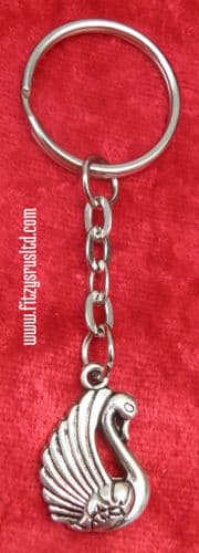 Swan Cygnus Bird Metal Key Ring Souvenir Keyring