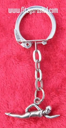 Swimmer Swim Swimming Keyring Small Key Ring Gift Souvenir