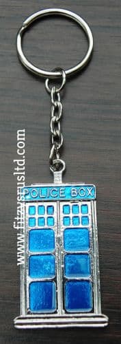 Tardis Key Ring Keyring Blue Police Box