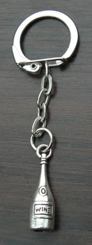 Wine Bottle Keyring Key Ring Vino Breweriana Souvenir Gift