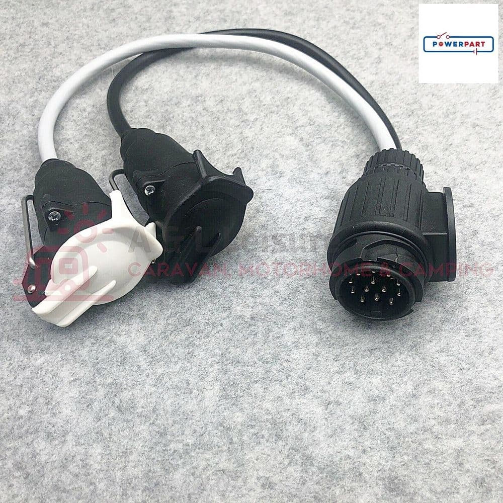 Trekken Elektriciteit Adapter 13 Pin naar 12N 12S 7 Pin,Caravan Converter 13 Pin Plug Socket Caravan Trailer Conversie Adapter Lood