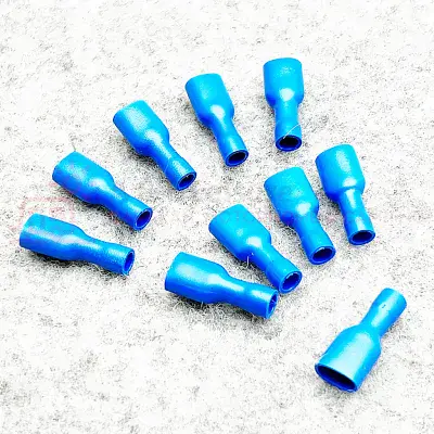 16A 6.3mm Female Fully Insulated Crimp Terminals Spade Connectors