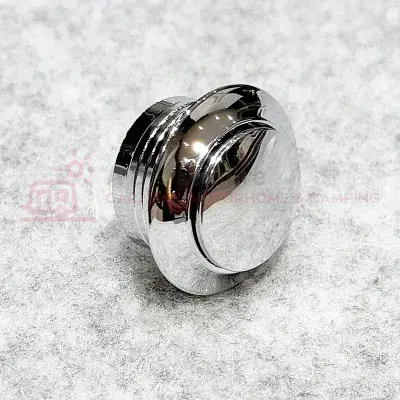 19mm Chrome Push Button & Rosette For Door Lock