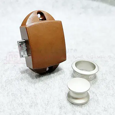 19mm Espagnolette Lock Backset Push Button Catch Set - Nickle