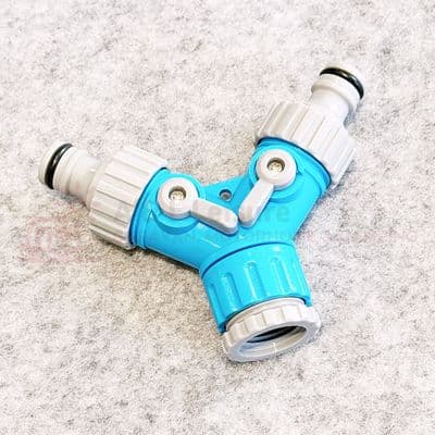 2-Way Hose Pipe Splitter Connector Adaptor