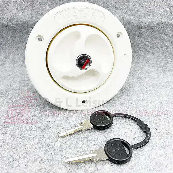 40mm Water Tank Filler With Cap & 2 Keys - White