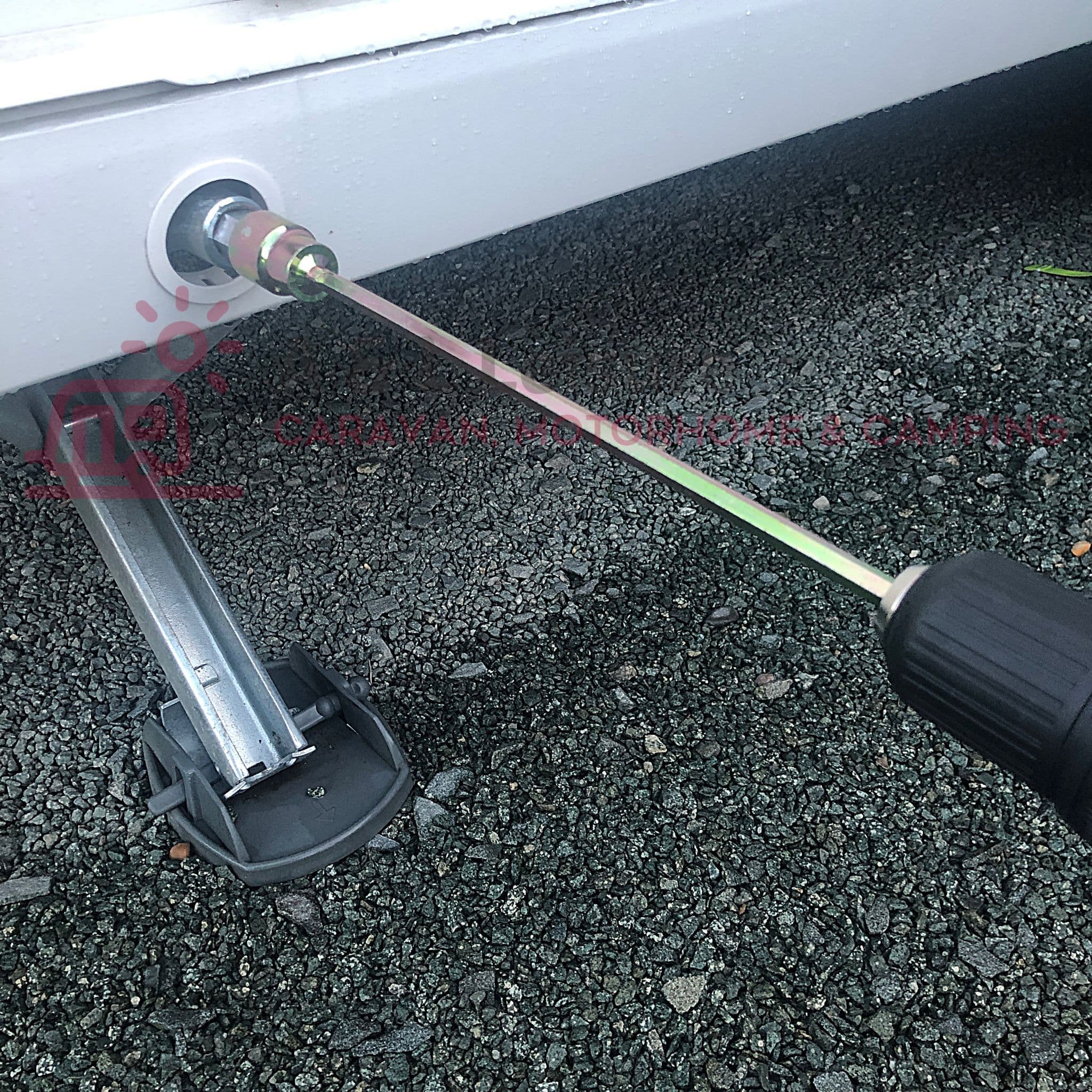 Caravan 33mm Corner Steady Leg Drill Winder Adapter