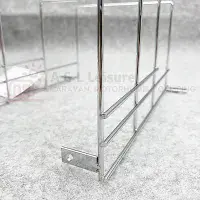 Caravan Motorhome 3 Position Plate Rack Holder With Fixing Options - Chrome