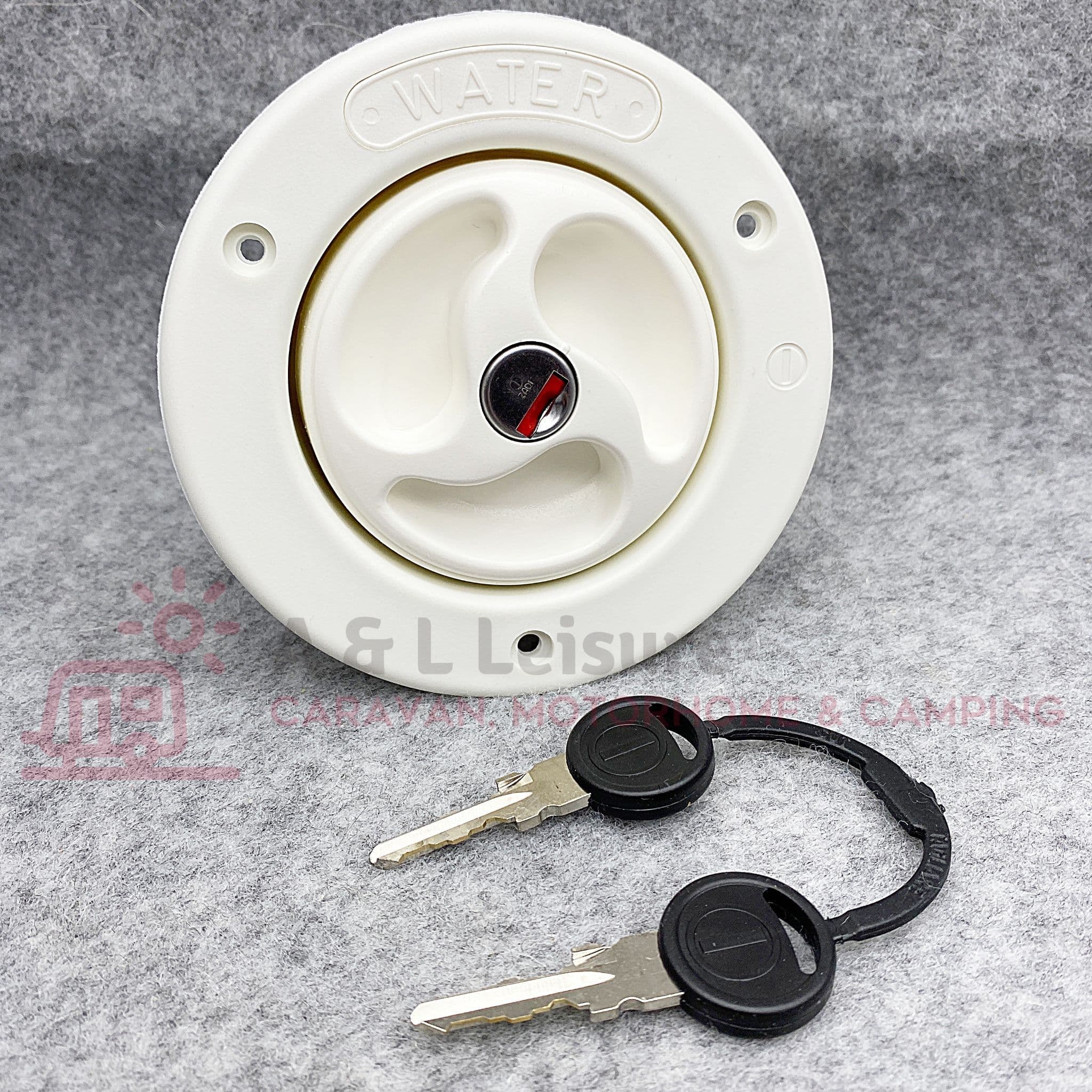 Caravan Motorhome 40mm Water Tank Filler With Cap & 2 Keys White