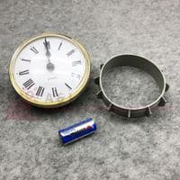 Caravan Motorhome Clock - 72mm Round Brass Surround - Quartz