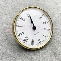 Caravan Motorhome Clock - 85mm Round Brass Surround - Quartz