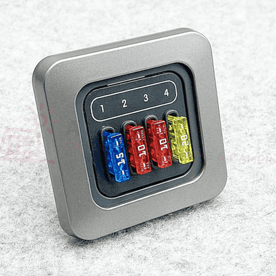 CBE 12v 4 Fuse Module Surround & Faceplate Gun Metal Grey - CT Range