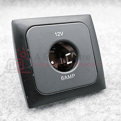 CBE C-Line 12V AUX Socket & Faceplate - CS Black Range
