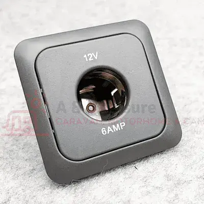 CBE C-Line 12V AUX Socket & Faceplate Dark Grey - CSM Range