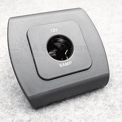 CBE C-Line 12V AUX Socket & Faceplate Dark Grey - CX Range