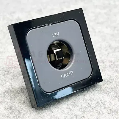 CBE C-Line 12V AUX Socket & Faceplate  Gloss Black - CG Range