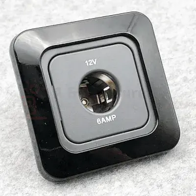 CBE C-Line 12V AUX Socket & Faceplate Gloss Black - CT Range