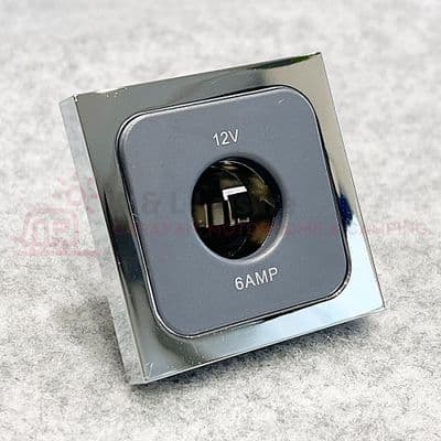 CBE C-Line 12V AUX Socket & Faceplate Gloss Chrome - CG Range