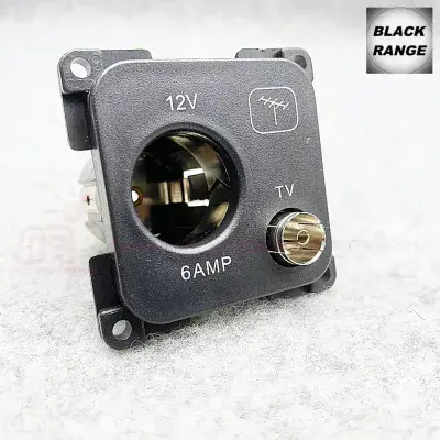 CBE C-Line 12v  Aux & TV Socket - Black Range