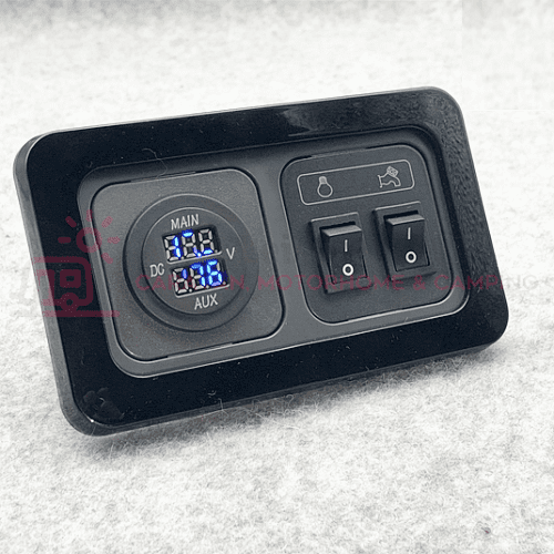 Cbe Rack Light Current CBE C-Line Control Panel Twin Volt Meter Pump & Light Switch Gloss ...