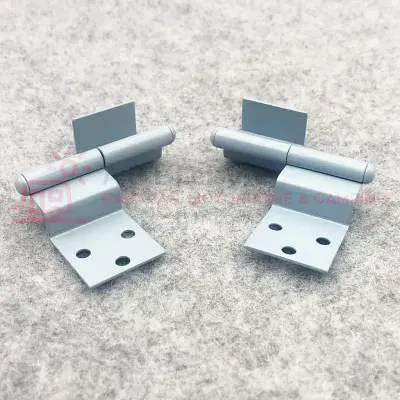 Cranked Hinges For 15mm Furniture Board - Mid Grey