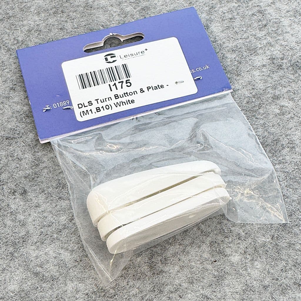 DLS Turn Button Turn Buckle & Plate - White