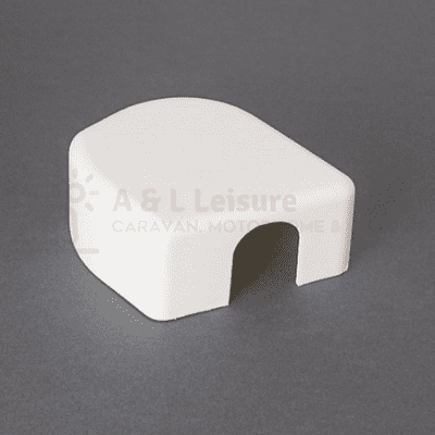 Fiamma F45 Plus L 400 - 550cm Right-Hand End Cap - White