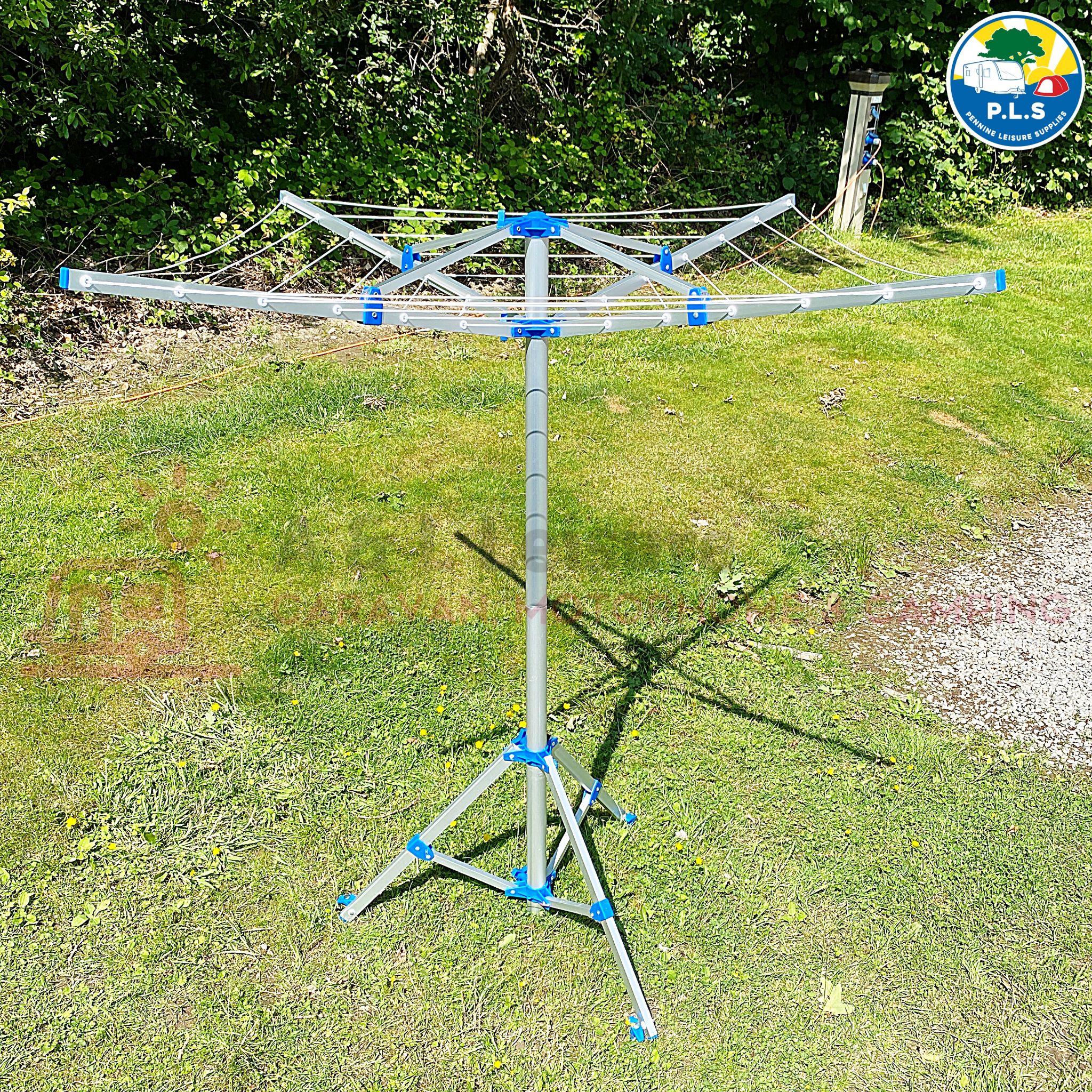 Fold Down Caravan Rotary Airer Pegs & Carry Bag