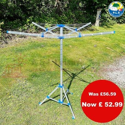 Fold Down Caravan Rotary Airer Pegs & Carry Bag