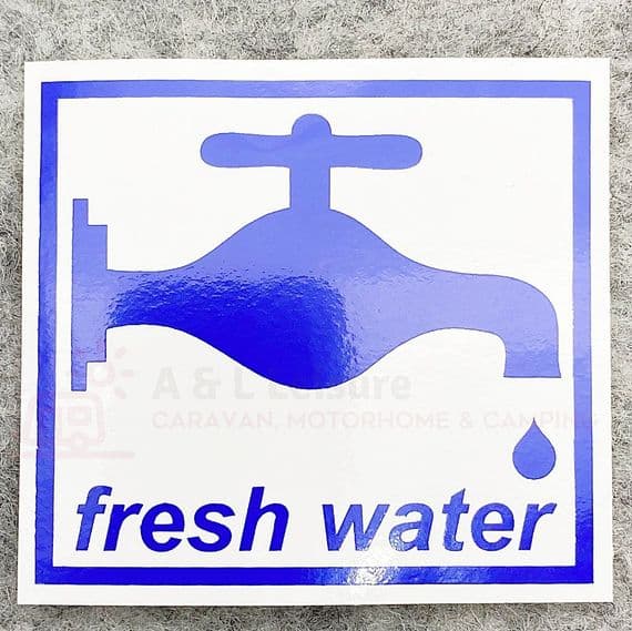 Fresh Water Sticker BLUE - 60 x 55mm