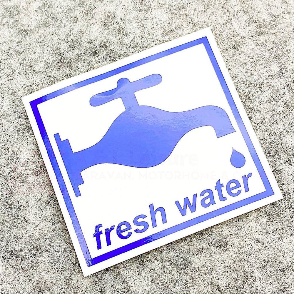 Fresh Water Sticker BLUE - 60 x 55mm