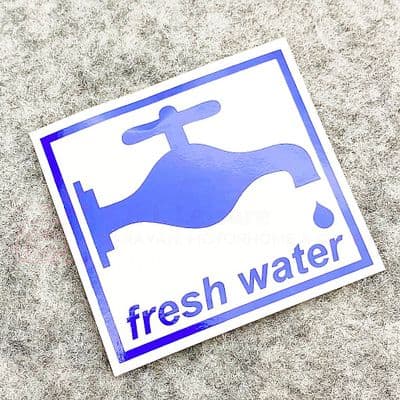 Fresh Water Sticker BLUE - 60 x 55mm