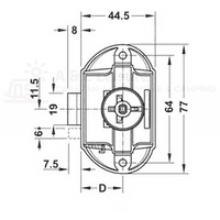 HAFELE Espagnolette Push Button Toilet Door Catch Lock - Rod Version