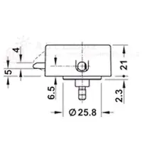 HAFELE Espagnolette Push Button Toilet Door Catch Lock - Rod Version