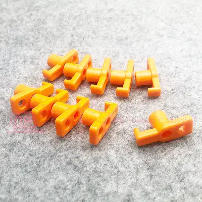 Hard Ground Steel Rock Peg Hooks ORANGE - x10