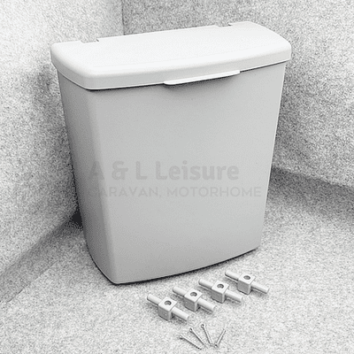 HARTAL Door Bin New Shape GREY Complete With 4 x Fixing Brackets