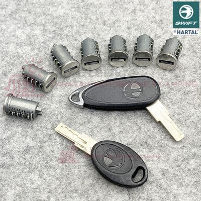 HARTAL FAWO Door Lock 7 x Barrel & Flip Key Set SWIFT Caravans - SWI7CYLSET